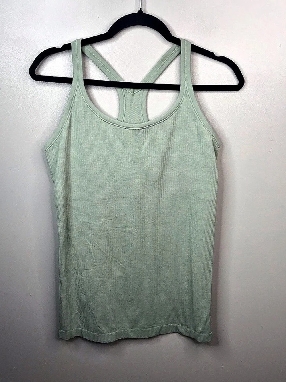 lululemon Ebb to Street Racerback Tank Light Green Sz 12
